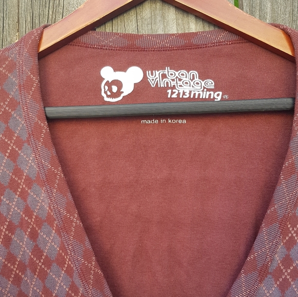 Urban Vintage Plaid Button Cardigan - Picture 5 of 5